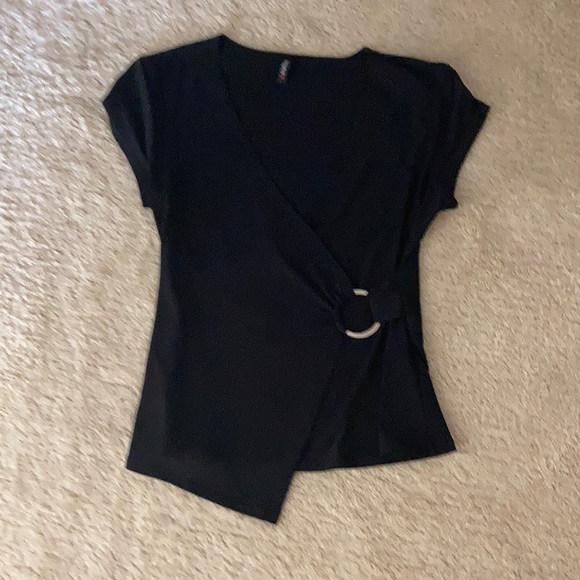 Black Wrap Top